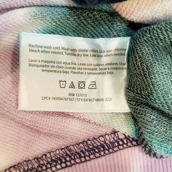 WILDFOX Hadley Navy Blue French Terry Relaxed Fit Tie-Dye Hoodie M NWT - Picture 10 of 11